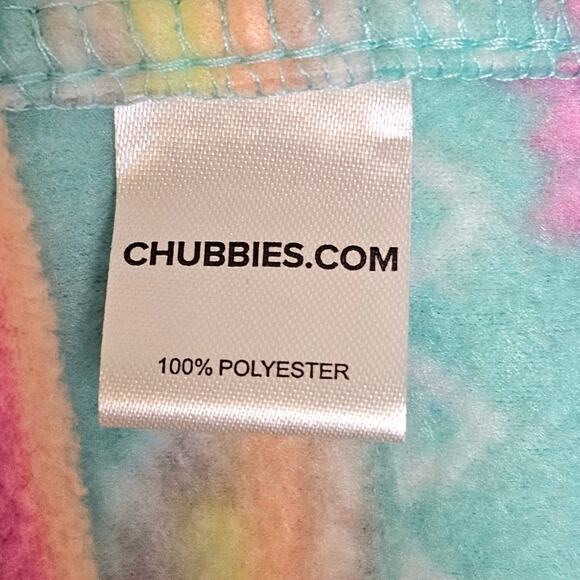 Chubbie's The Flame Commander Fleece Quarter Zip Teal & Pink Aztec Pullover - Picture 9 of 9